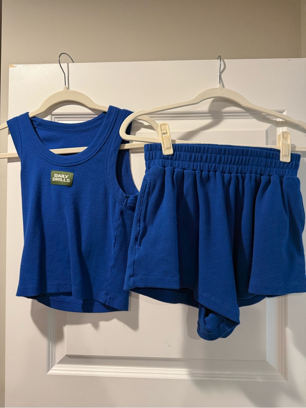 Daily Drills Cobalt Blue Tank & Elastic Waist Shorts Set